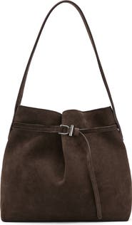 MANGO Suede Buckle Bucket Bag