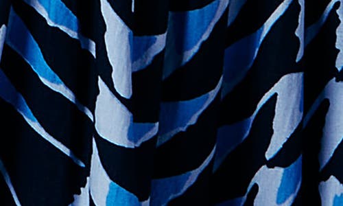 Scotch & Soda Abstract Print Cotton Poplin Midi In House Of Mirrors Blue