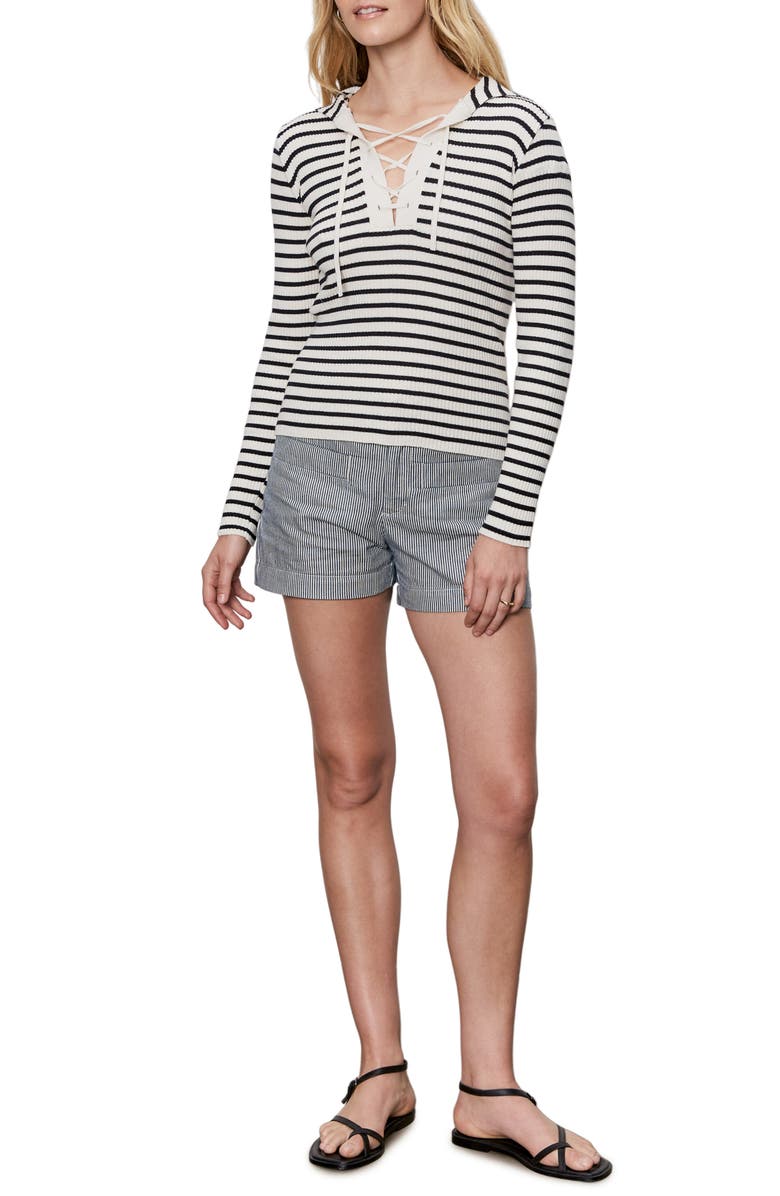 Sanctuary Lace-Up Rib Sweater, Alternate, color, 