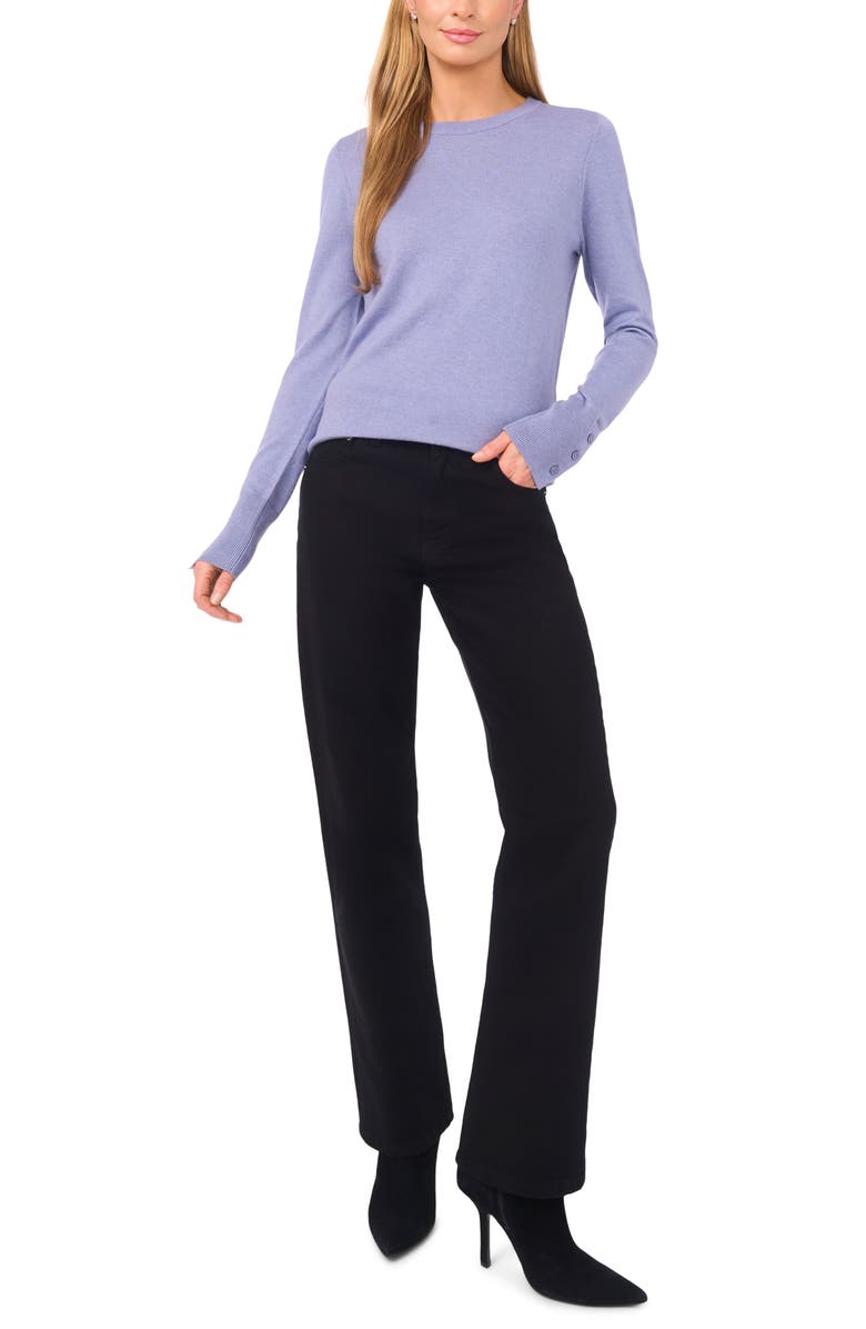 Halogen<sup>®</sup> Button Cuff Crewneck Sweater, Alternate, color, Stonewash