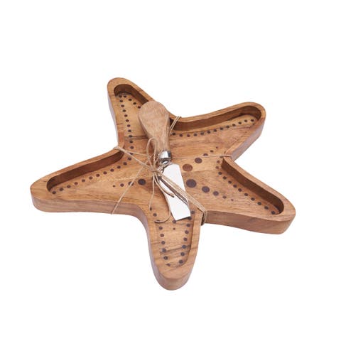 Sea Star Serving Board with Spreader Set of 2