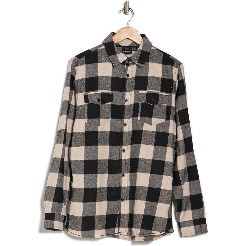 Burnside Plaid Flannel Shirt In Multi