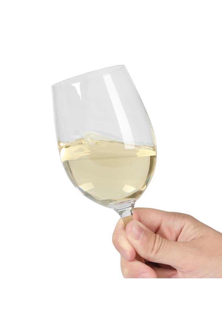 Vivica Stemmed Wine Glasses, Alternate, color, White
