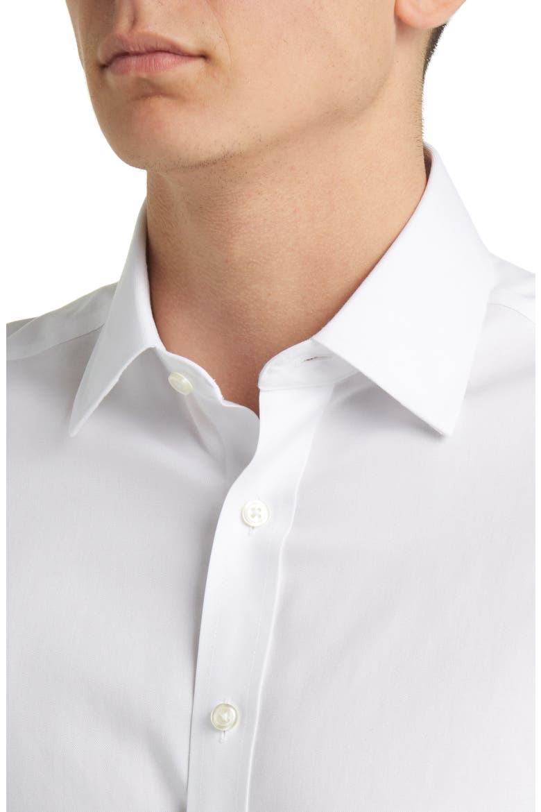 Non-Iron Twill Shirt, Alternate, color, WHITE
