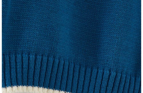 Vild House Of Little Organic Cotton Nordic Knit Pullover In Fjord Blue