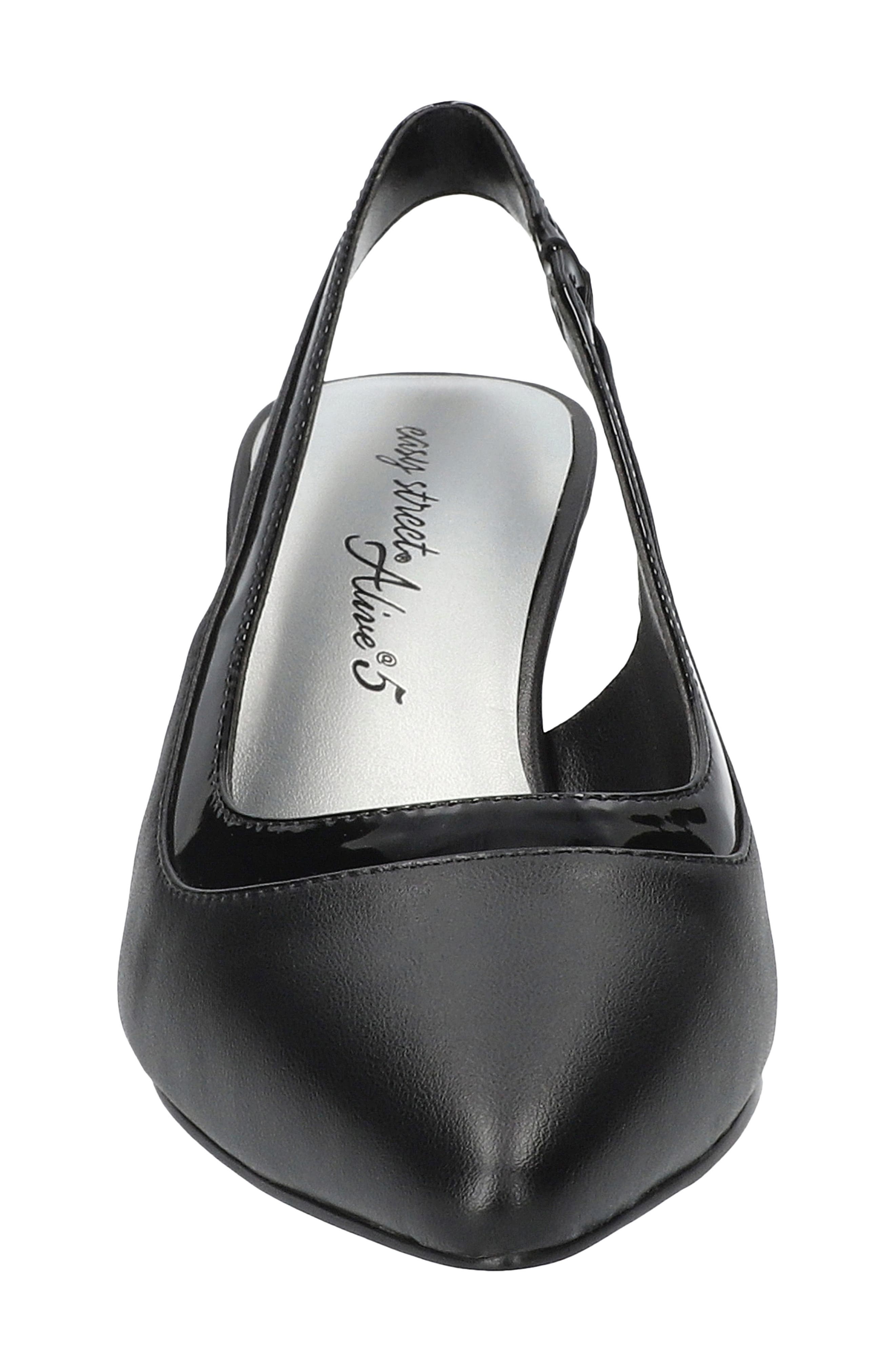 EASY STREET Dessa Slingback Pointed Toe Pump, Alternate, color, Black-Patent