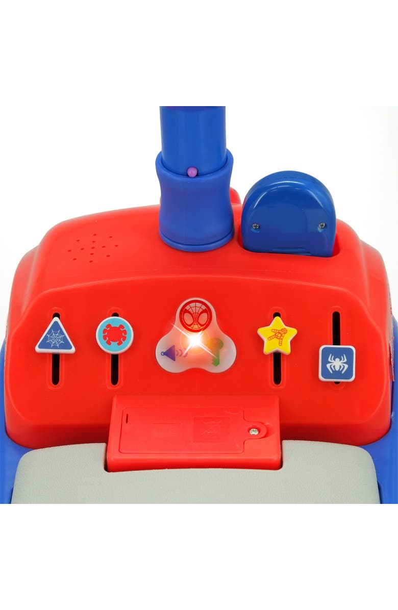 Kiddieland Spidey Foldable Handle Rideon W/ Interactive Dashboard & Sounds, Alternate, color, Multicolored