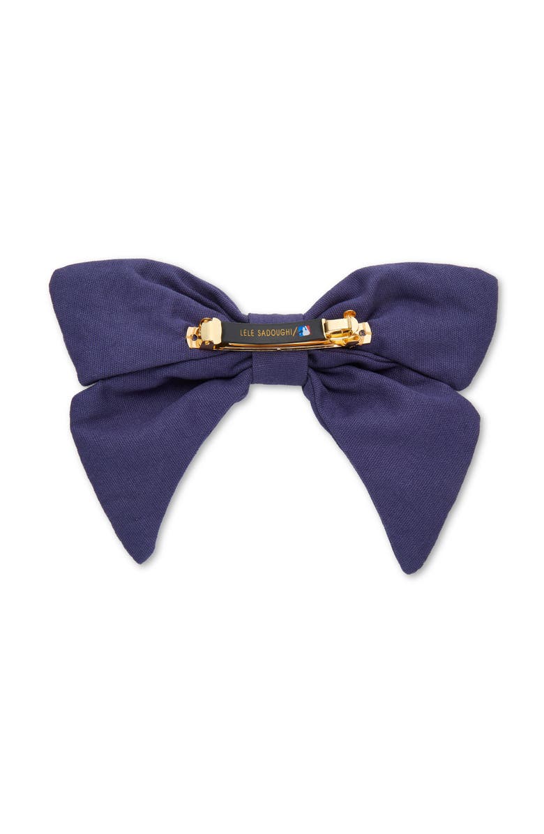Lele Sadoughi MLB Atlanta Braves Bow Barrette, Alternate, color, Navy 400