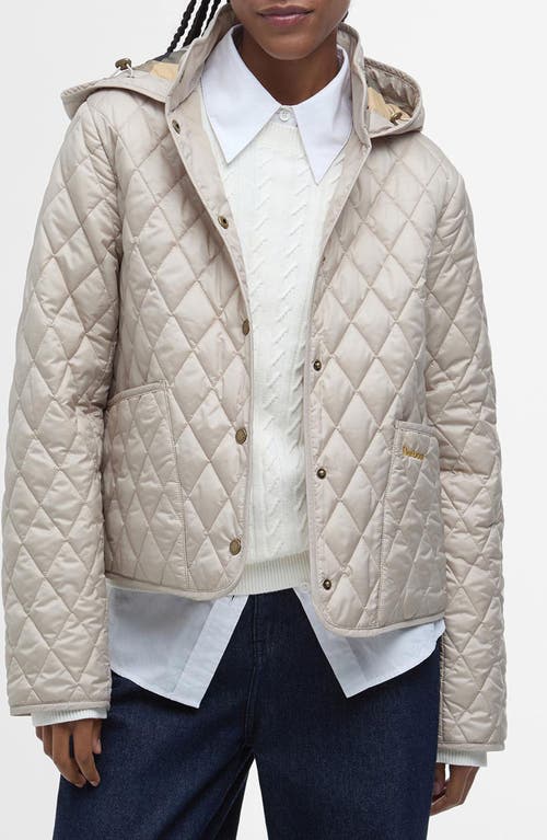 Barbour Penelope Quilt Hooded Jacket In Light Sand In Light Sand Dress