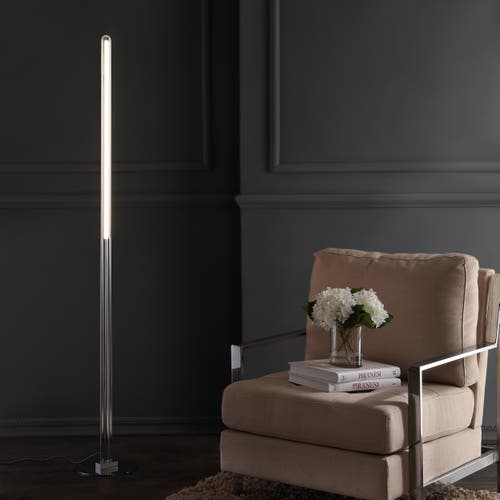 Jonathan Y Roxanna 68" Integrated Led Metal Floor Lamp In Chrome