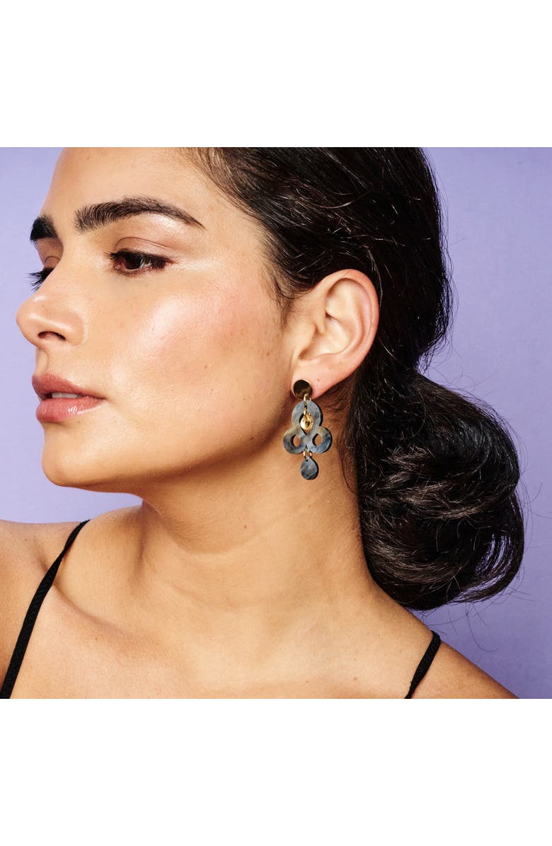 Toolally Mini Batik Earrings - Black Swirl, Alternate, color, Black Swirl