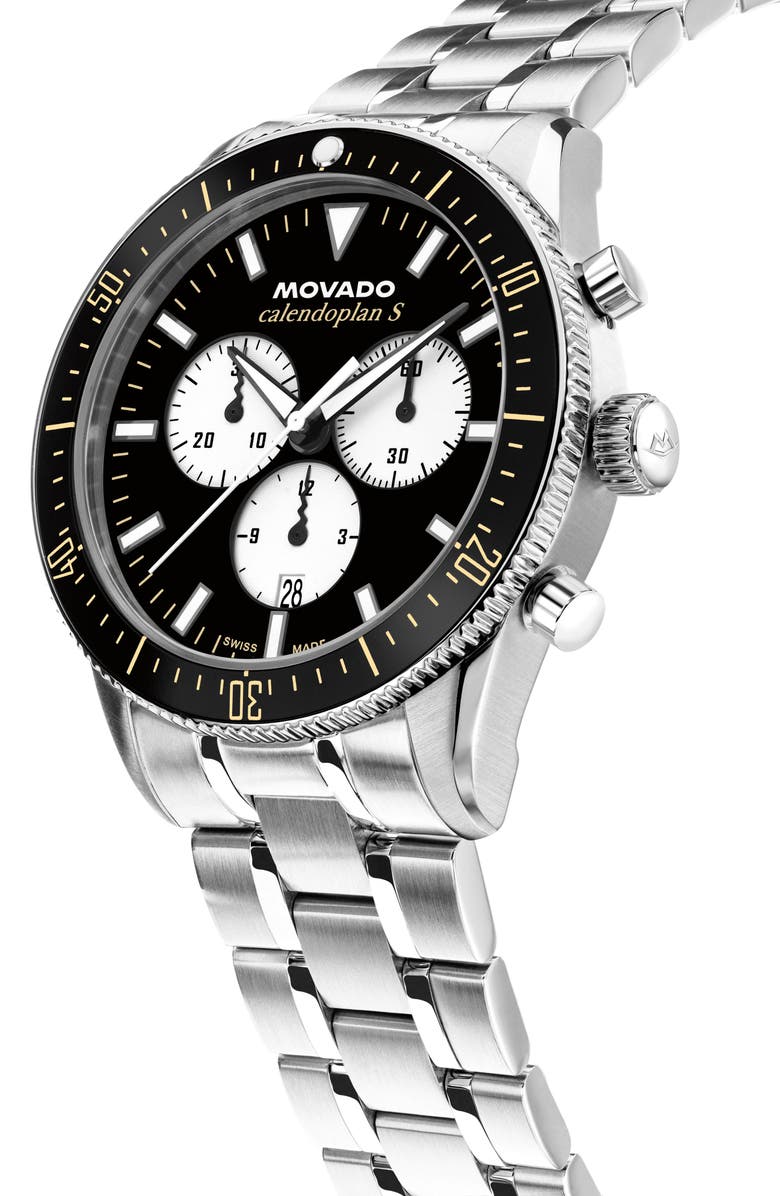 Movado Calendoplan S Chronograph Bracelet Watch, 42mm, Alternate, color, 