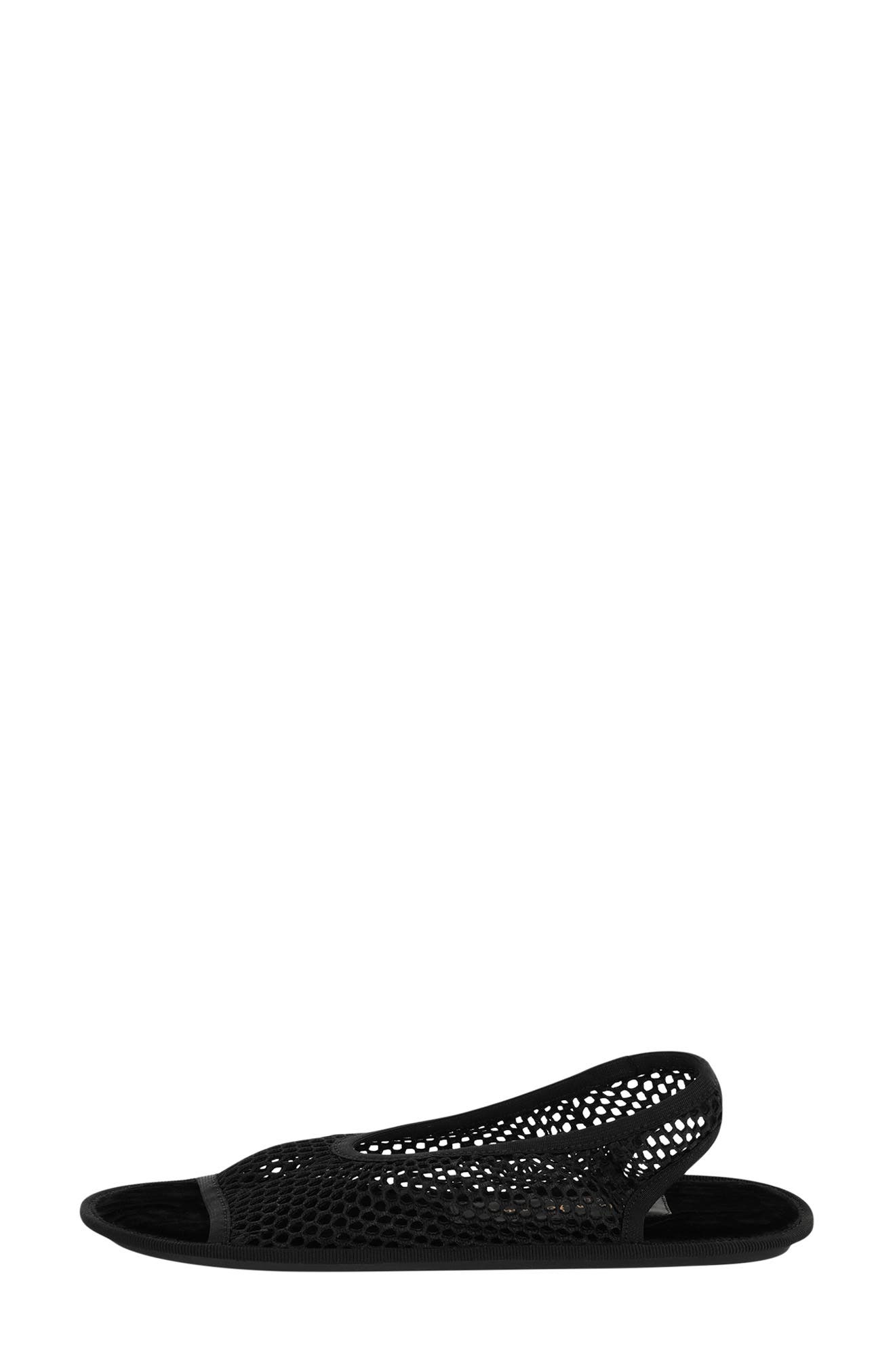 FERRAGAMO Woven Slingback Sandal, Alternate, color, Black