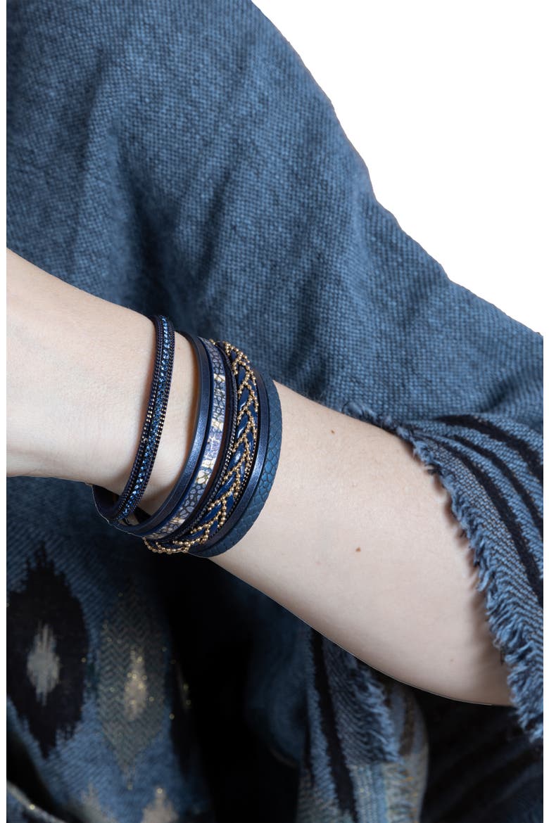Livio Braided Bracelet, Alternate, color, NAVY