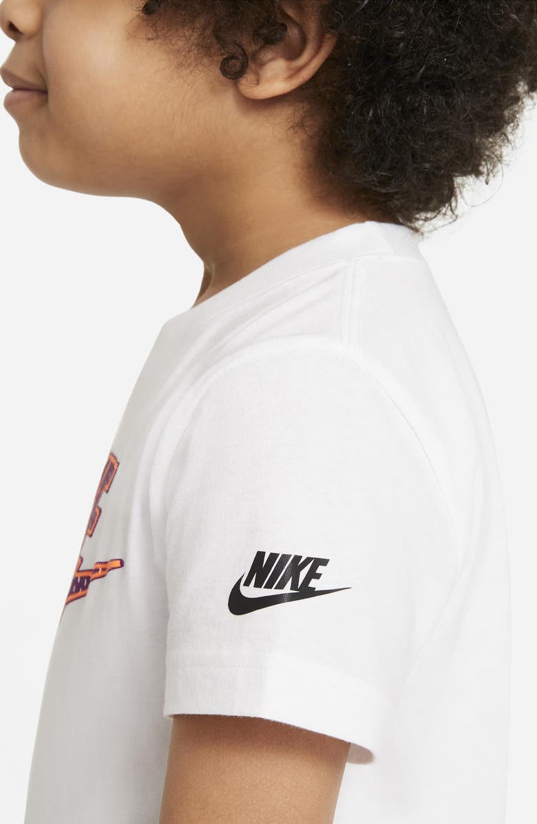 Nike Kids' Faux Mesh Futura Logo T-Shirt, Alternate, color, White