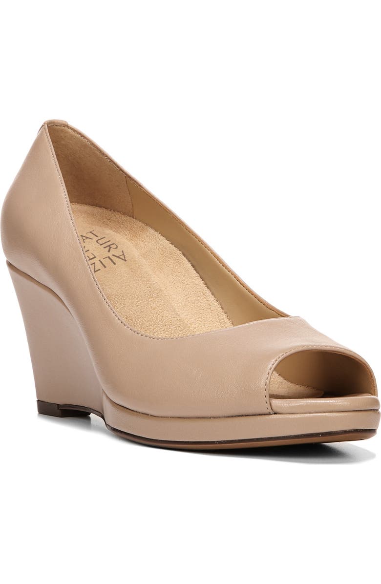 Naturalizer Olivia Peep Toe Wedge, Main, color,