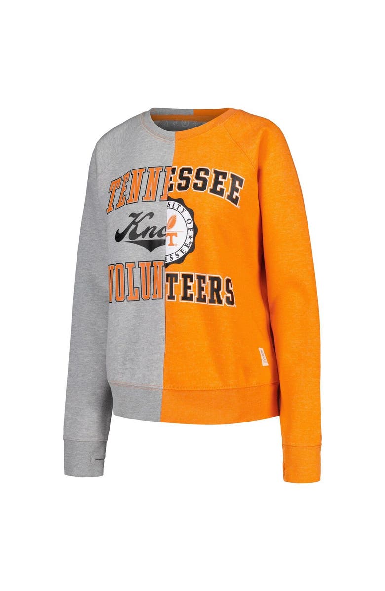 PRESSBOX Women's Pressbox Heather Gray Tennessee Volunteers Half and Half Raglan Pullover Sweatshirt, Alternate, color, Heather Gray