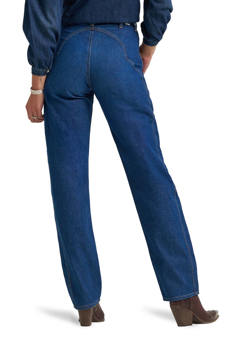 High Waist Ankle Barrel Jeans, Alternate, color, RUSTLERS RETREAT