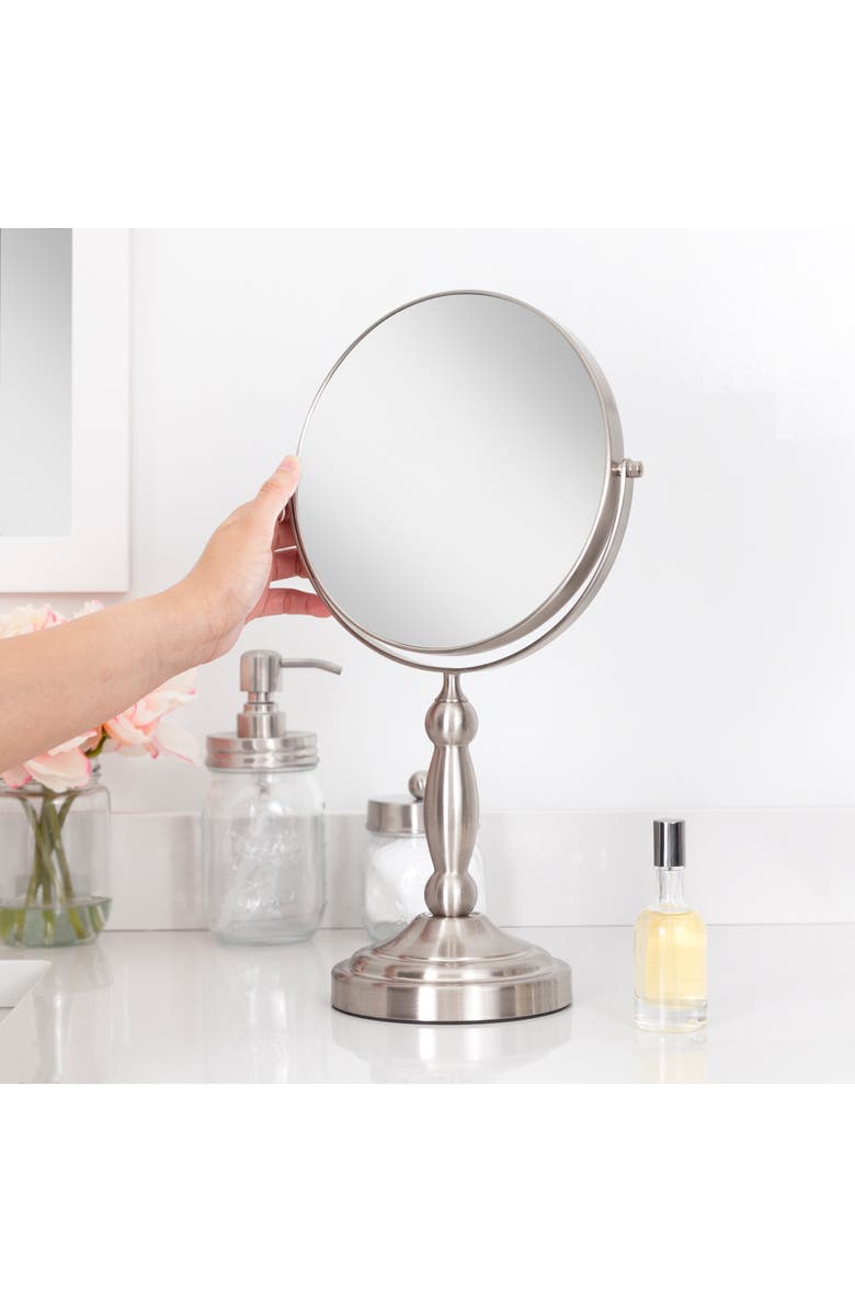Zadro Makeup Mirror with 10X/1X Magnifications, Alternate, color, Satin Nickel