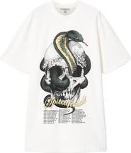 AllSaints Snakehead Graphic T-Shirt Dress