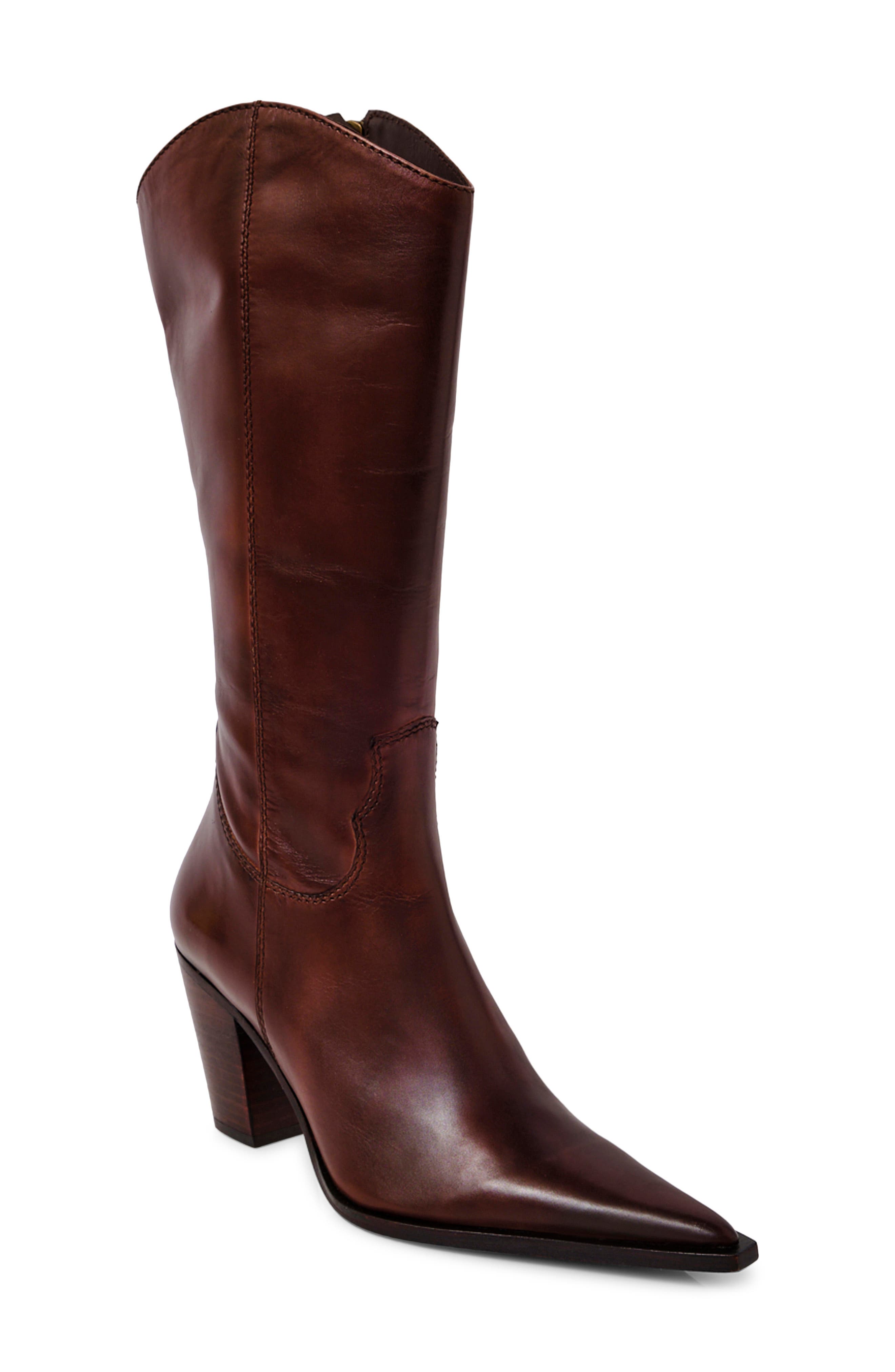 Copenhagen Knee High Boot, Main, color, FUDGESICLE LEATHER