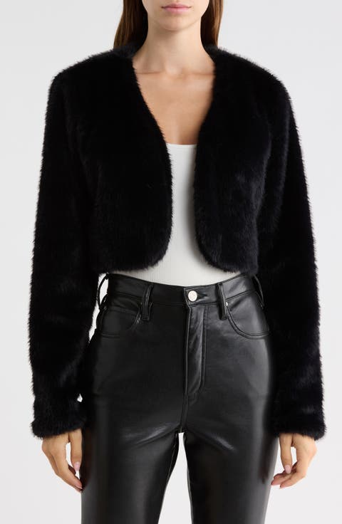 Cropped Faux Fur Bolero