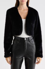 Madden Girl Cropped Faux Fur Bolero
