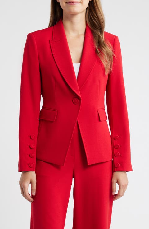 アウターその他 DSQUARED2 Woman Blazer Red S75BN0891S60567 305 Women's Red Double Breasted Jacket | Hawes & Curtis