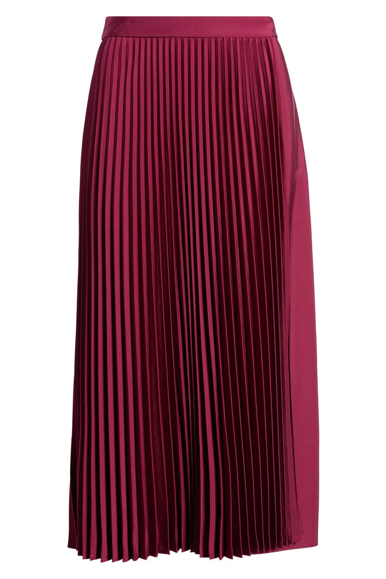 Vaklimt Pleated Midi Skirt, Alternate, color, RHODODENDRON
