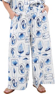 City Chic Liana Print Wide Leg Pants