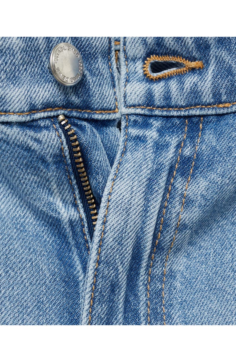 MANGO Pleated Wide Leg Jeans, Alternate, color, Medium Blue