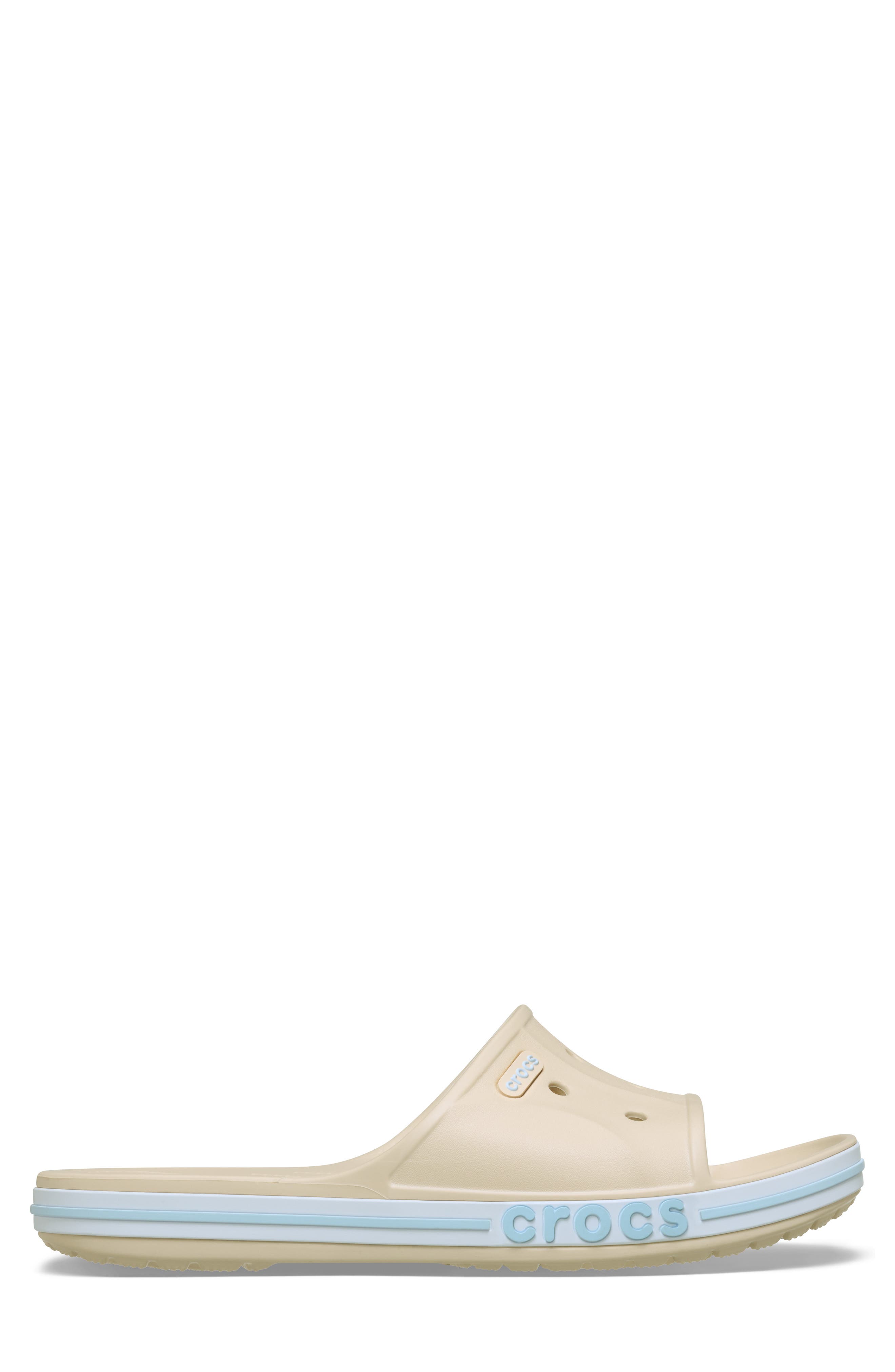 CROCS Bayaband Slide Sandal, Alternate, color, Winter White/ Multi