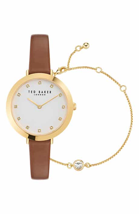 Ted Baker Ammy Iconic Leather Strap Watch & Bracelet Set, 37mm