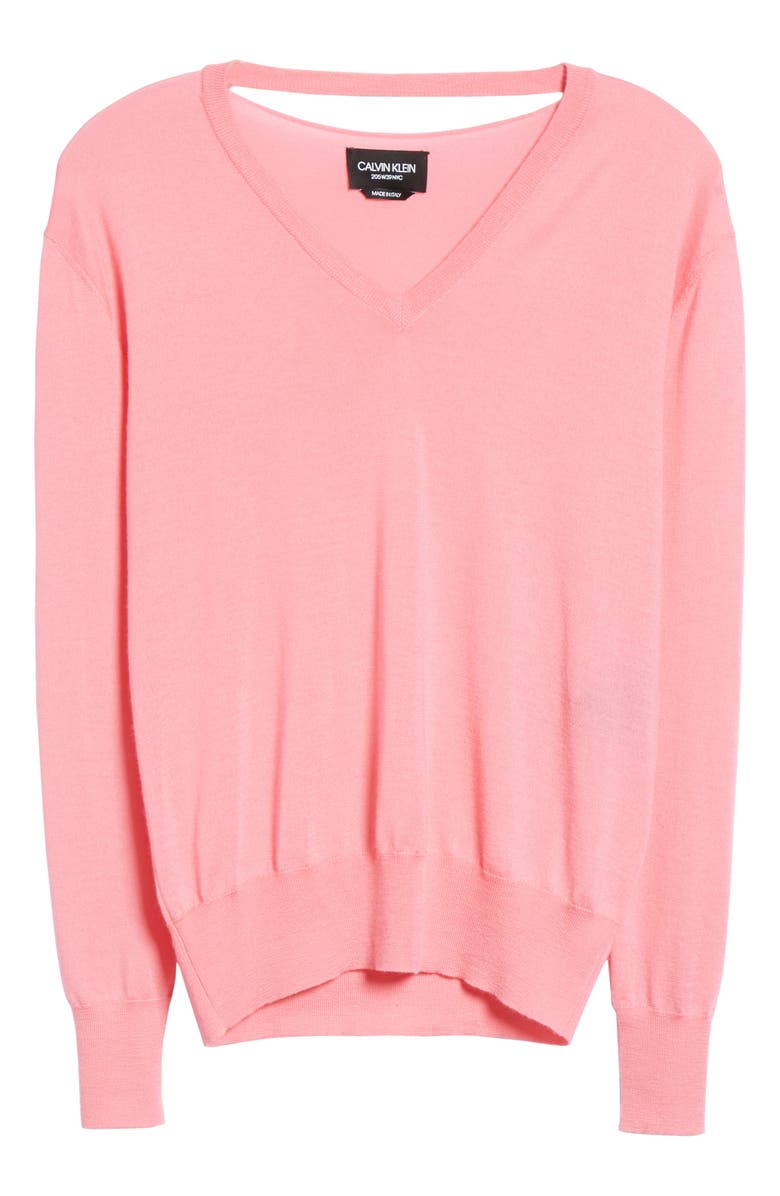 CALVIN KLEIN 205W39NYC Cutout Cashmere & Silk Blend Sweater, Alternate, color, 