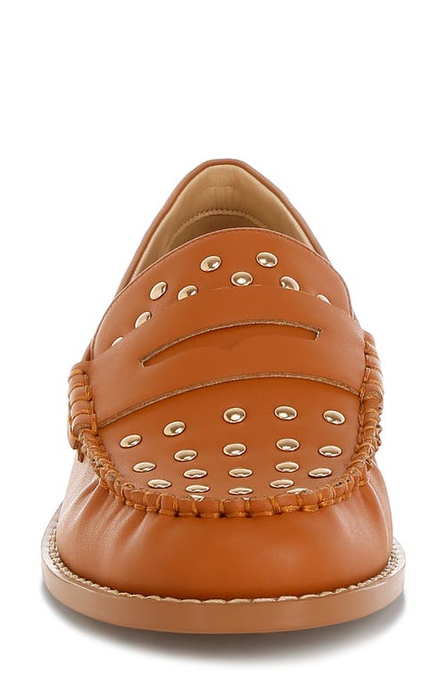 Rag & Co Oglavia Stud Penny Loafer In Tan