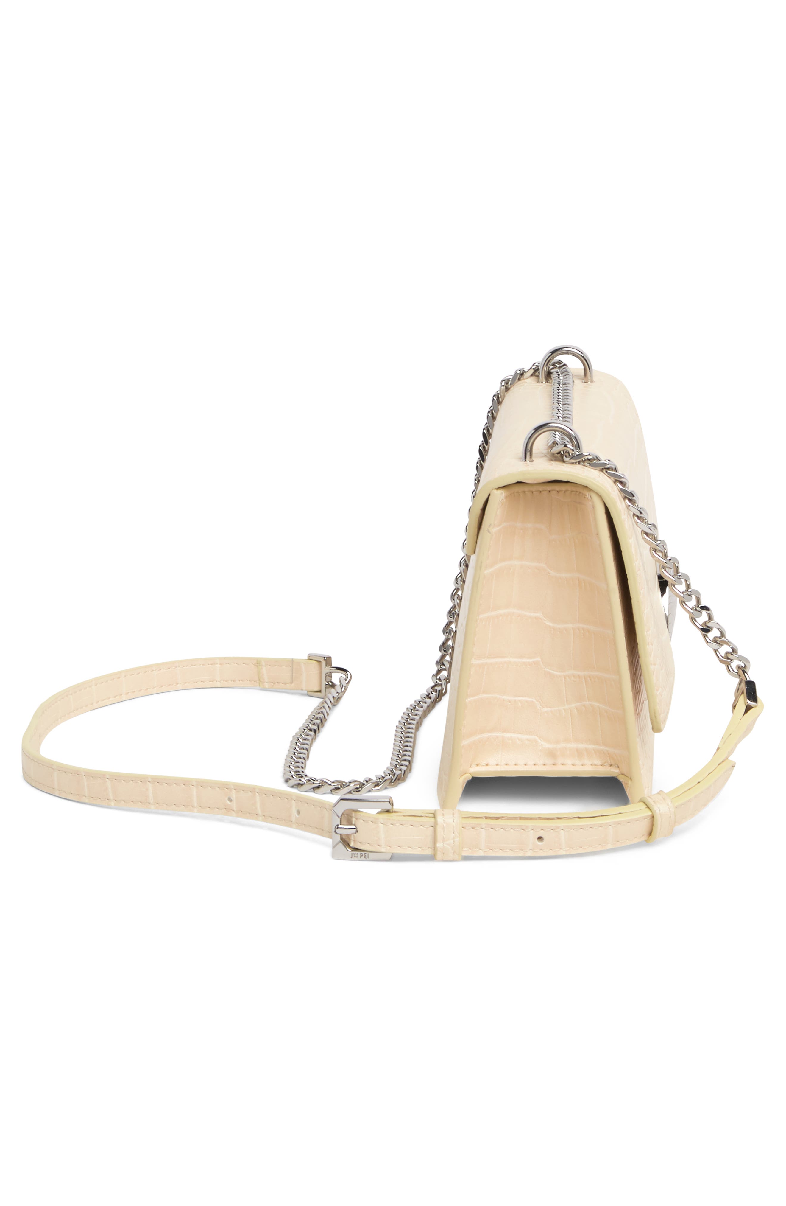 Jade Croc Embossed Crossbody Bag, Alternate, color, IVORY CROC
