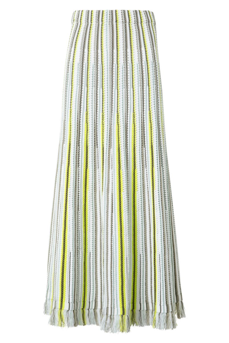 Stripe Mixed Stitch Maxi Sweater Skirt, Alternate, color, KHAKI MULTICOLOR