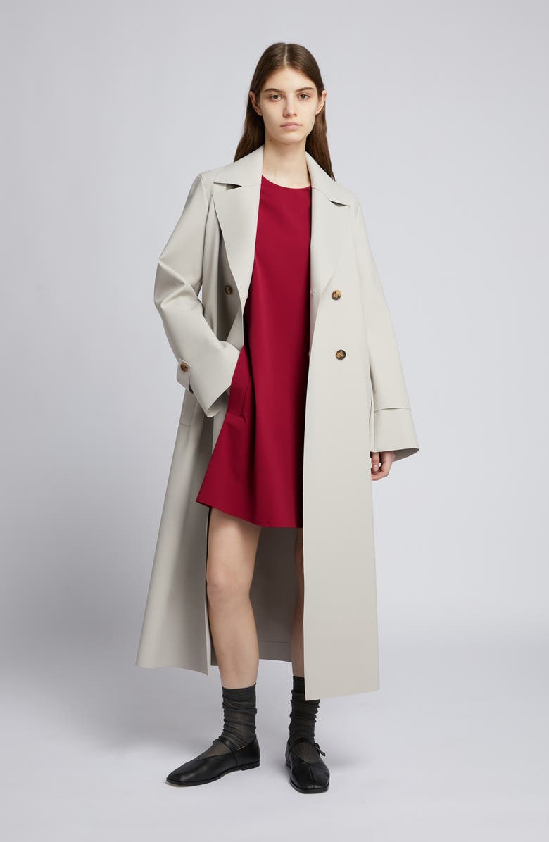 MM by Max Mara Cedro Faux Leather Trench Coat, Alternate, color, Sand