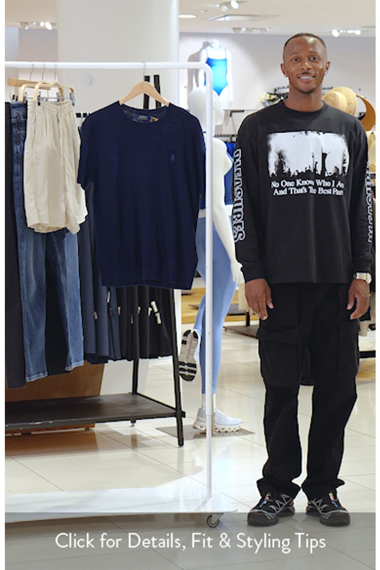 Cotton & Linen Piqué Short Sleeve Sweater video