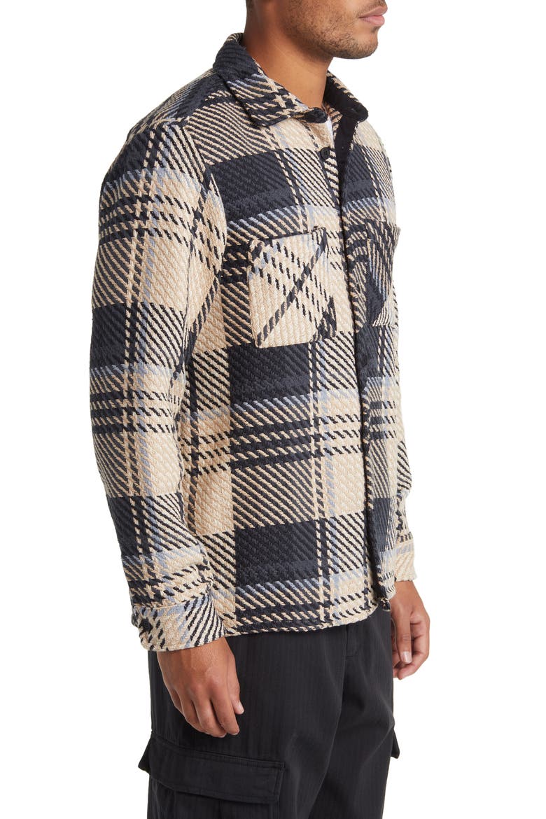 Whiting Marine Beatnik Button-Up Overshirt, Alternate, color, BLACK/ ECRU