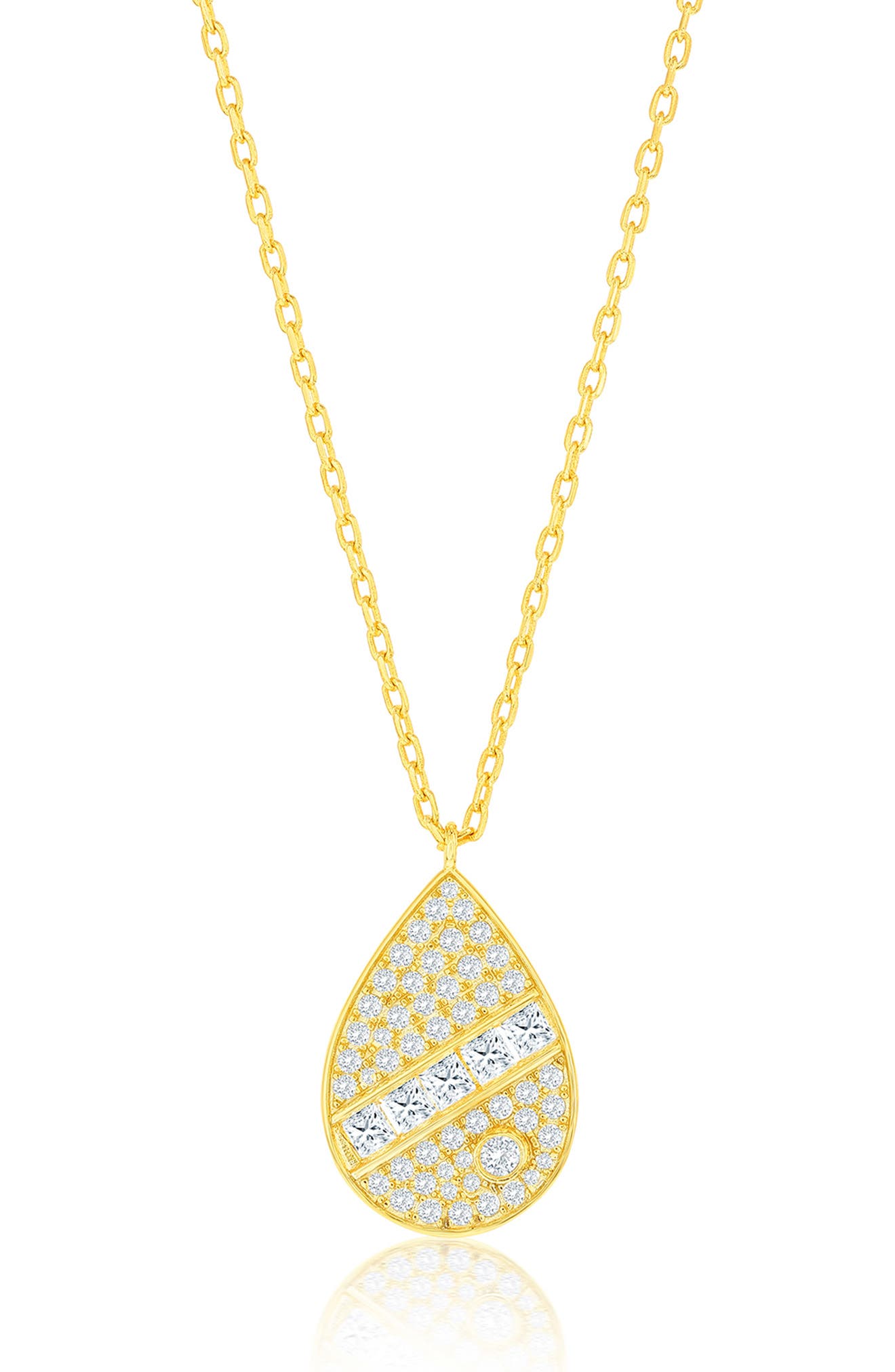 SIMONA CZ Pear Pendant Necklace