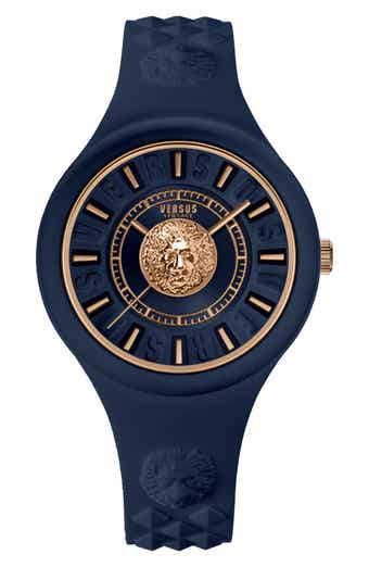 VERSUS Versace Women's Fire Island Lion Silicone Strap Watch, 39mm