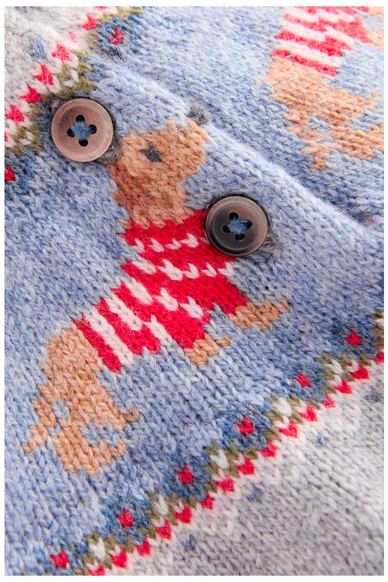 Kids' Intarsia Yoke Sweater, Alternate, color, GREY MARL PUPPY