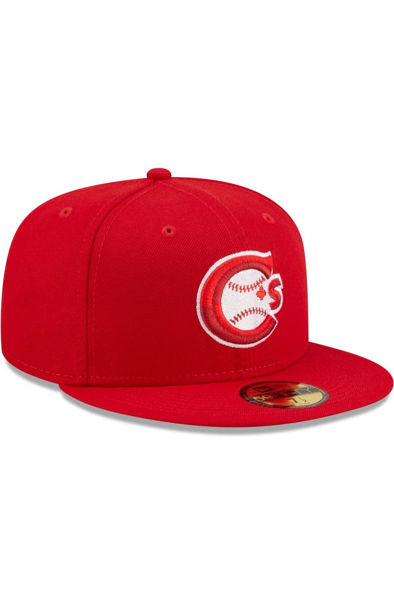 New Era Men's New Era Red Vancouver Canadians Authentic Collection 59FIFTY Fitted Hat, Alternate, color, 