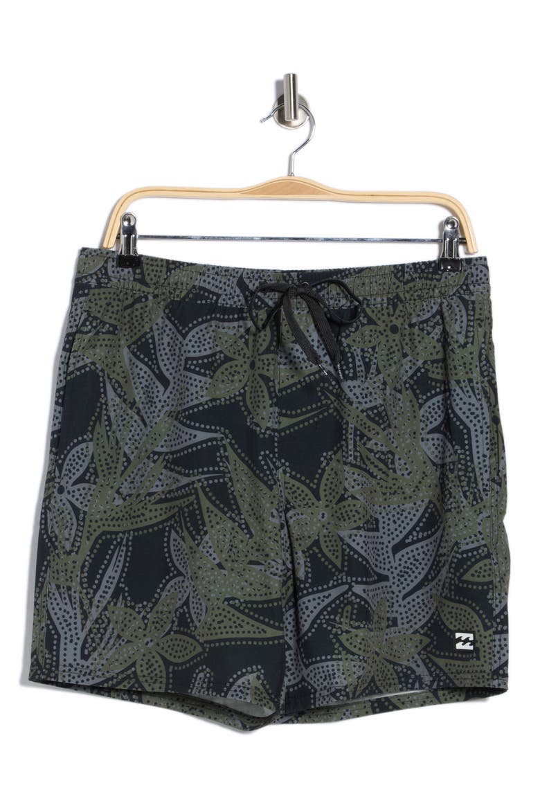 Kickturn Volley Swim Trunks, Alternate, color, OLIVE NIGHT