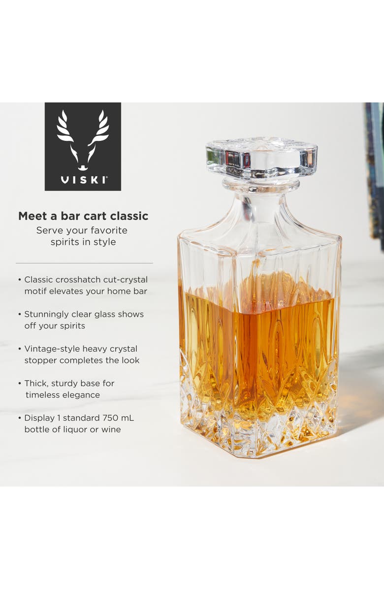 Viski Admiral Decanter and Lowball Glass Set, Alternate, color, Clear