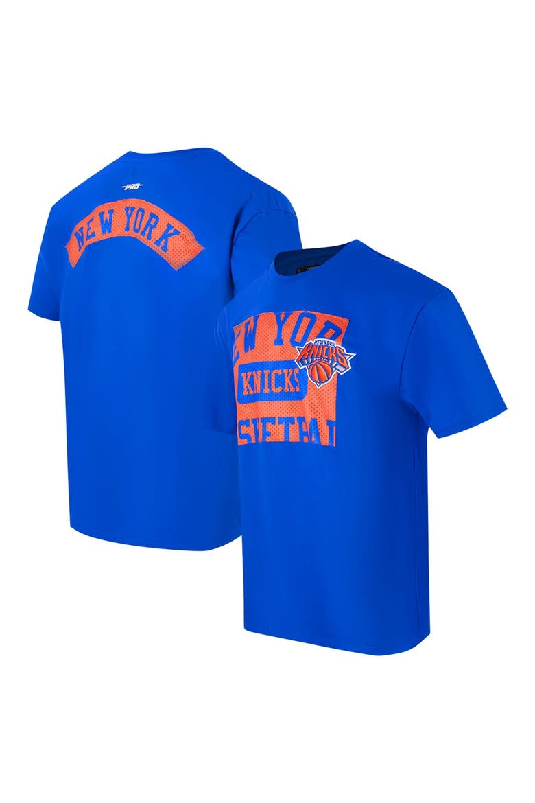 Men's Pro Standard Royal New York Knicks Made To Play Drop Shoulder T-Shirt, Main, color, Royal