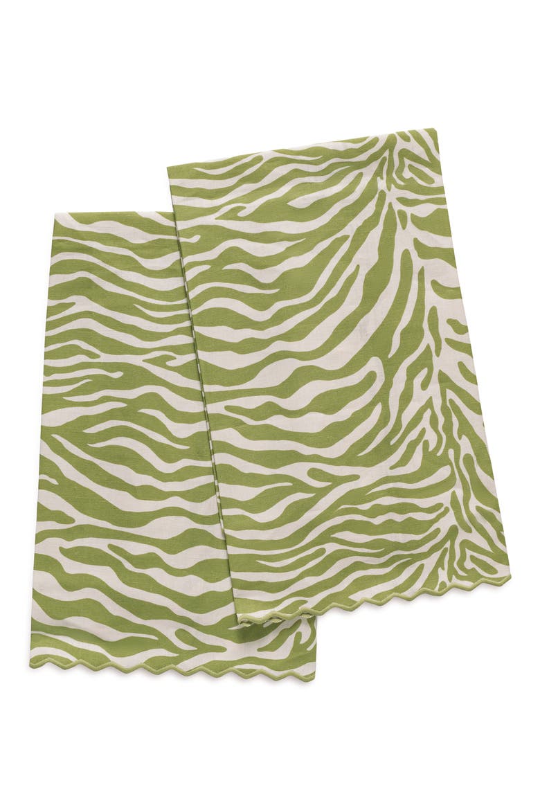 Regine Set of 2 Guest Towels, Main, color, GRASS