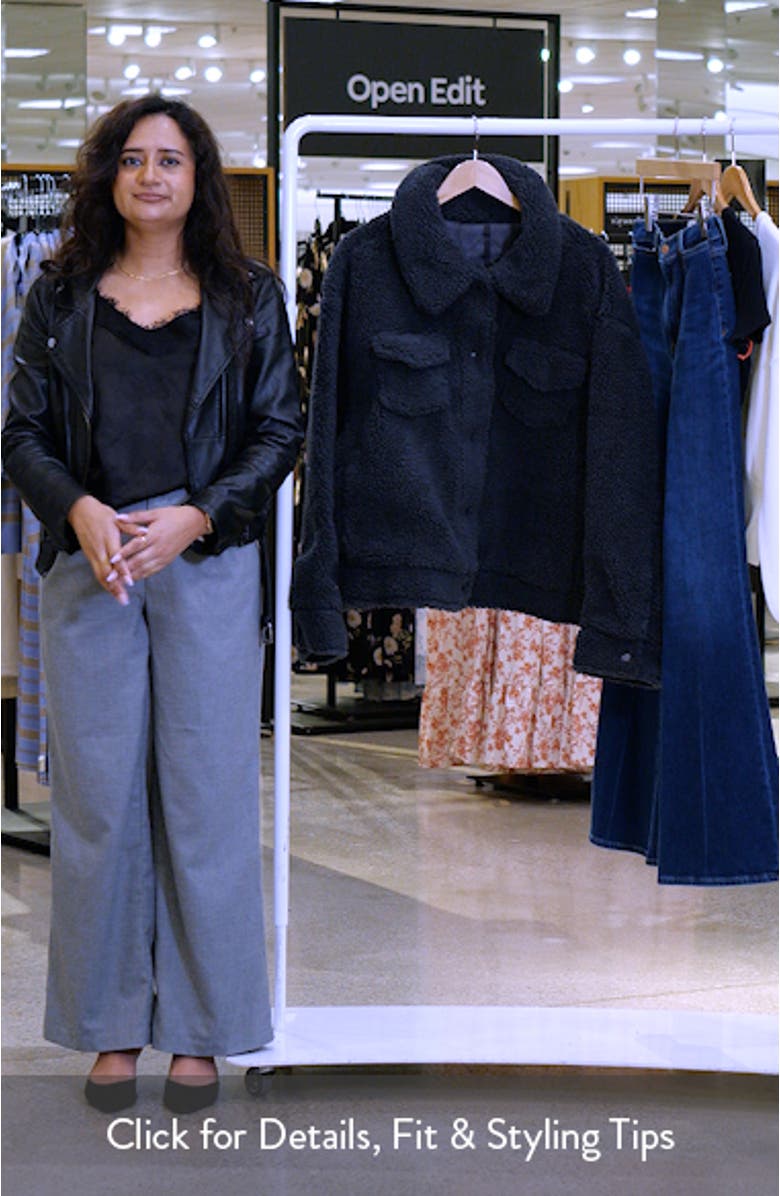 Frankie Faux Shearling Trucker Jacket, sales video thumbnail