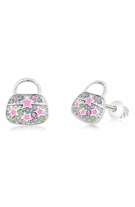 Kids' Purse Crystal Purse Stud Earrings